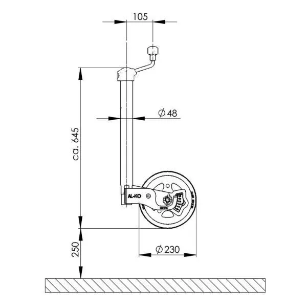 Wohnwagen-Stützrad AL-KO Stützrad Premium 2 Wohnwagen-Stützrad AL-KO Stützrad Premium – Bild 2