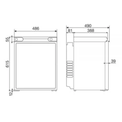 Absorber-Kühlschrank Dometic CombiCool RF 60, 30mbar -Campingzubehör Verkäufe absorber kuehlschrank dometic combicool rf 60 30mbar campingkuehlschrank masse 1000 3 5223