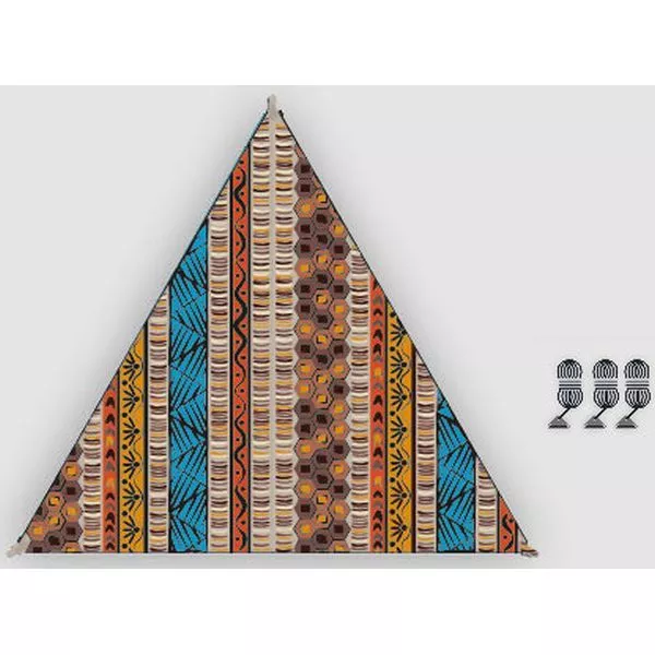 Camping-Sonnensegel Bent TC-Zip-Canvas Single, Afrika Druck 2 Camping-Sonnensegel Bent TC-Zip-Canvas Single, Afrika Druck – Bild 2