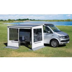 Markisen-Seitenwand DWT Rain Outside Für Campingbusse -Campingzubehör Verkäufe dwt rain outside fuer campingbusse seitenwand fuer thule omnistor fiamma markisen 1000 2 23210