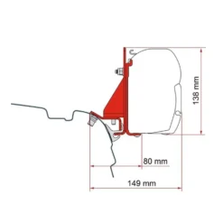 Fiamma KIT Combi Rail Bracket - Brandrup Für VW T5/T6
