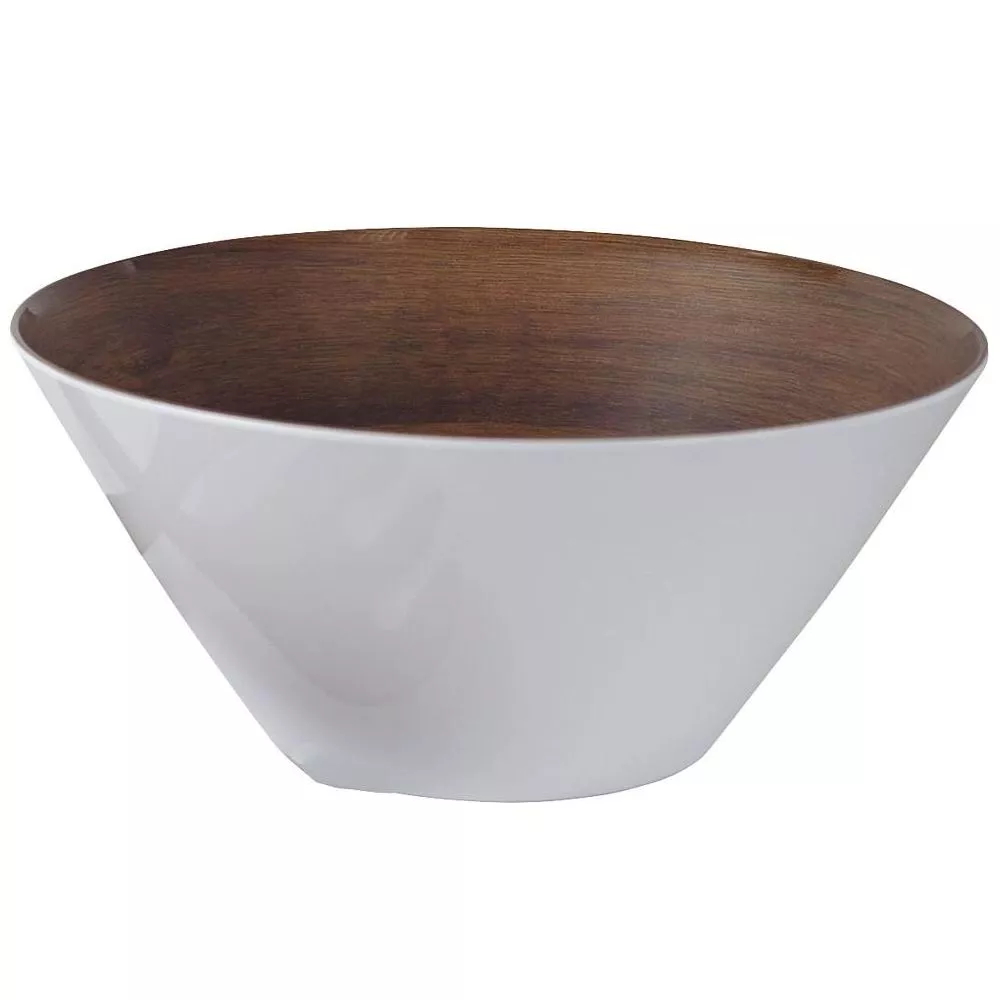 Melamin Salatschüssel Gimex Salatschale, Weiss/holzoptik 1 Melamin Salatschüssel Gimex Salatschale, Weiss/holzoptik