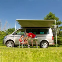 Wandmarkise Fiamma F35 Pro 220, Tuch: Royal Grey, Gehäuse: Titanium -Campingzubehör Verkäufe markise fuer wohnwagen minivan gelaendewagen kombi fiamma f35 pro 1000 3 22757