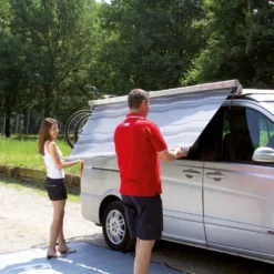 Wandmarkise Fiamma F35 Pro 220, Tuch: Royal Grey, Gehäuse: Titanium -Campingzubehör Verkäufe markisentuch zusammenrollen fiamma f35 pro markise 1000 5 22757