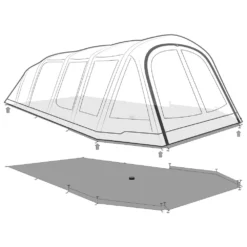 Zeltunterlage Outwell Footprint Lux Parkdale 4PA -Campingzubehör Verkäufe outwell unterlage lux parkdale 4pa skizze campingzelt footprint 1000 2 26375