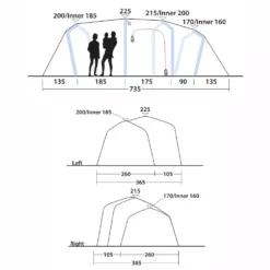 Aufblasbares Familienzelt Outwell Hartford 6 Air -Campingzubehör Verkäufe skizze 2 outwell hartford 6 air campingzelt familienzelt sechs personen 1000 2 27453